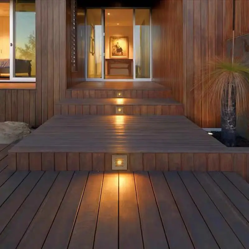 Встраиваемый настенный светодиодный светильник для лестниц 3 Вт RGB 220 В 12