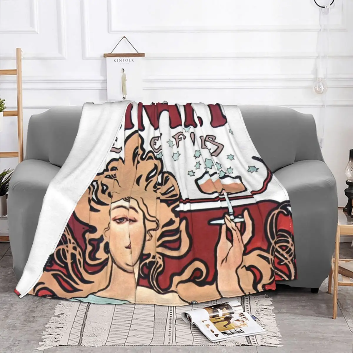 Одеяло цвета шампанского Ruinart плюшевое теплое ультратонкое флисовое покрывало