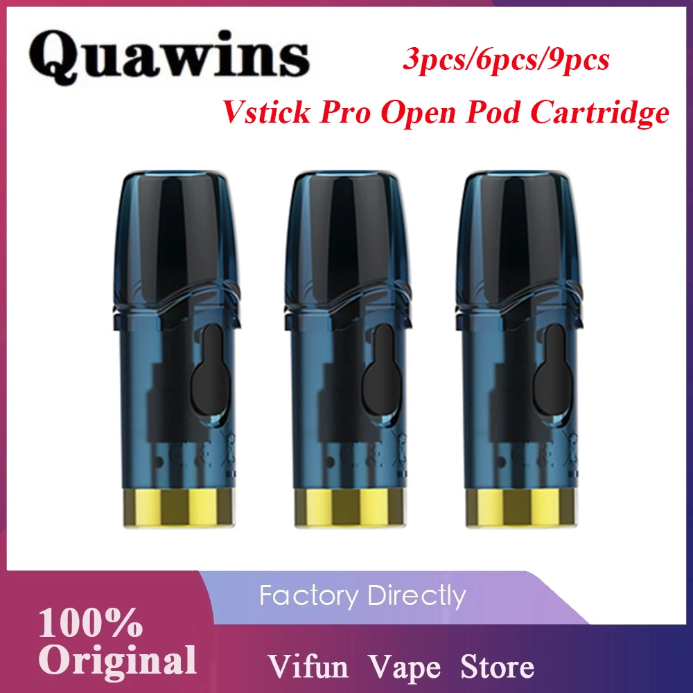 3pcs-9pcs Quawins Vstick Pro Open Pod Cartridge 2ml Capacity for kit Electronic Cigarette Vaporizer | Электроника