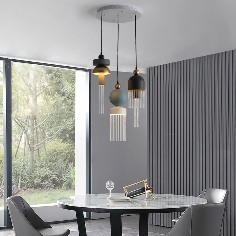 Miglior Pasto Nordic Lampade A Sospensione A LED Living Room Bar Camera Da Letto Piccola Illuminazione Di Alluminio Del Metallo Del Corridoio Singolo Testa Lampade A Sospensione