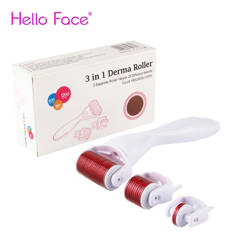 DRS 3 в 1 Дерма роллер оригинальные микро иглы мезороллер микроиглы массажер лицо