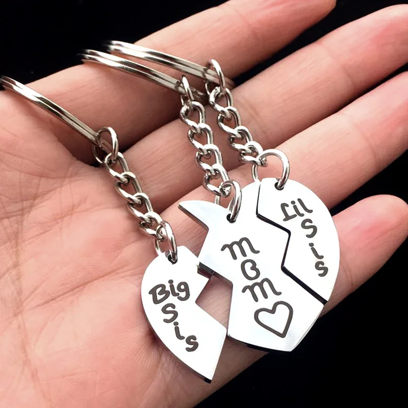 Брелки из нержавеющей стали для мамы и дочки 3 шт./лот/набор | Украшения аксессуары
