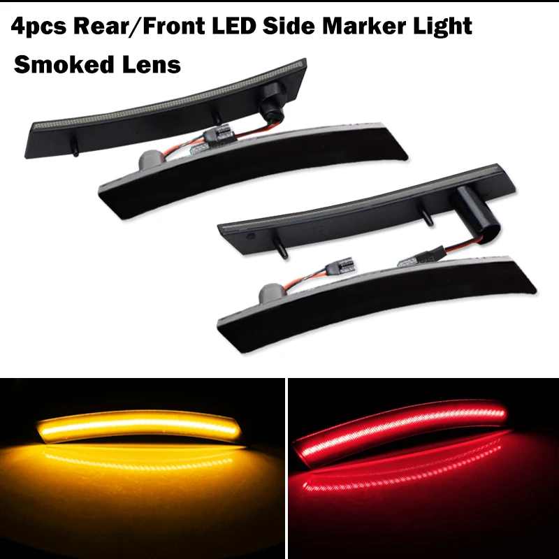 

iJDM Янтарный/красный полностью светодиодный боковой габаритный фонарь для MINI Cooper R50 R52 R53, питание от Total 120-SMD LED, замена OEM-сигнала