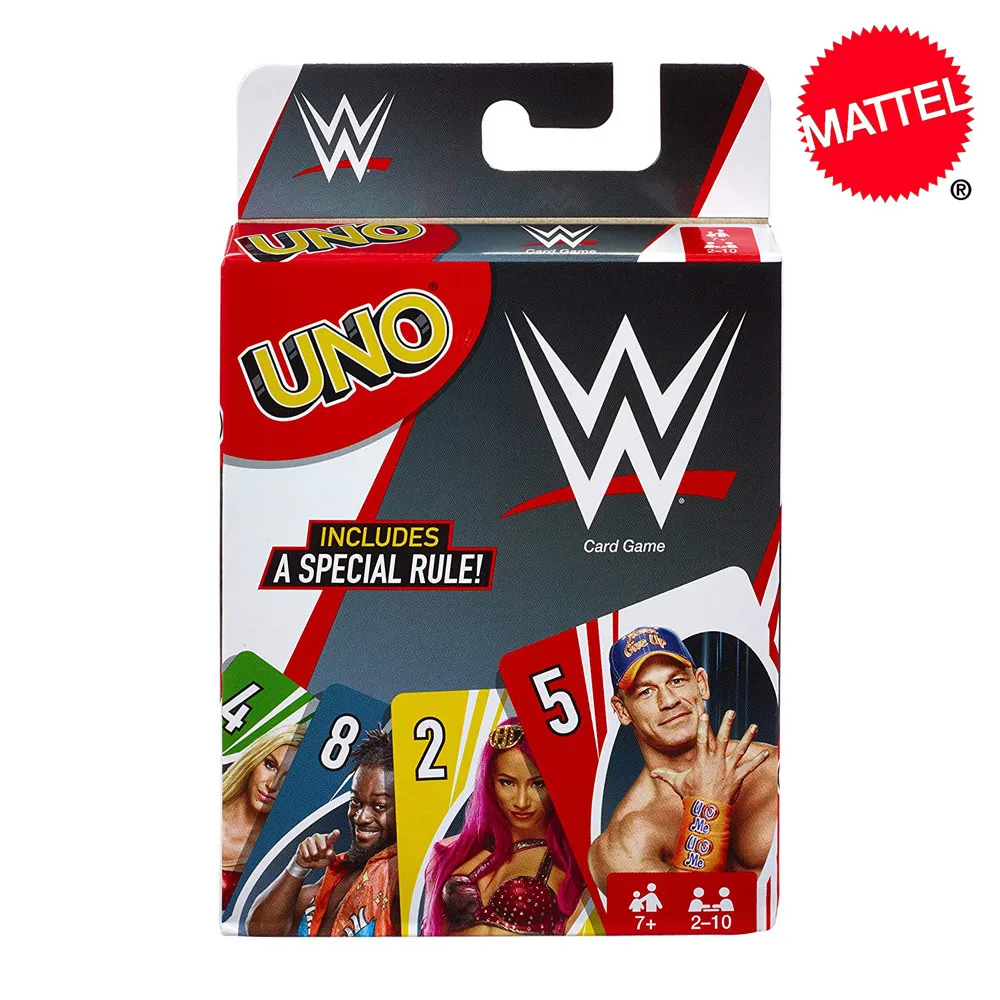 Mattel Games UNO WWE карточная игра семейная забавная Фотокарта покер детские игрушки