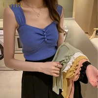 camisole women knit strappy temperament elegant holiday female trendy hot sale fitness leisure korean style tank tunic top chic