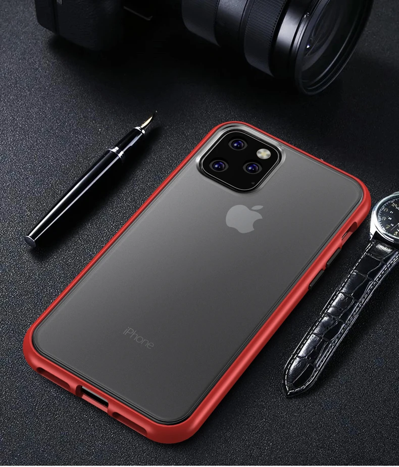 Для iPhone 11 чехол Magic Shadow IPAKY 11 Pro Чехол Цветные кнопки Мягкий Бампер ПК Гибридный противоударный Для iPhone 11 Pro Max чехол