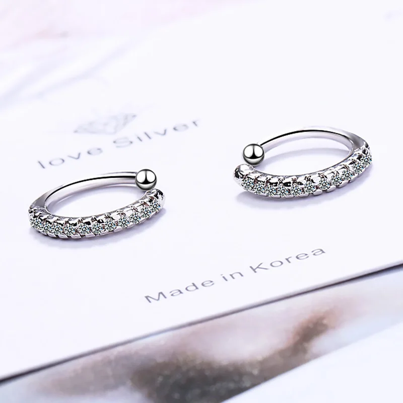 1 пара клипс-сережек Helix Cartilage Conch Фальшивый прокол Украшения Регулируемый Cz Ear Cuff Без сережки.