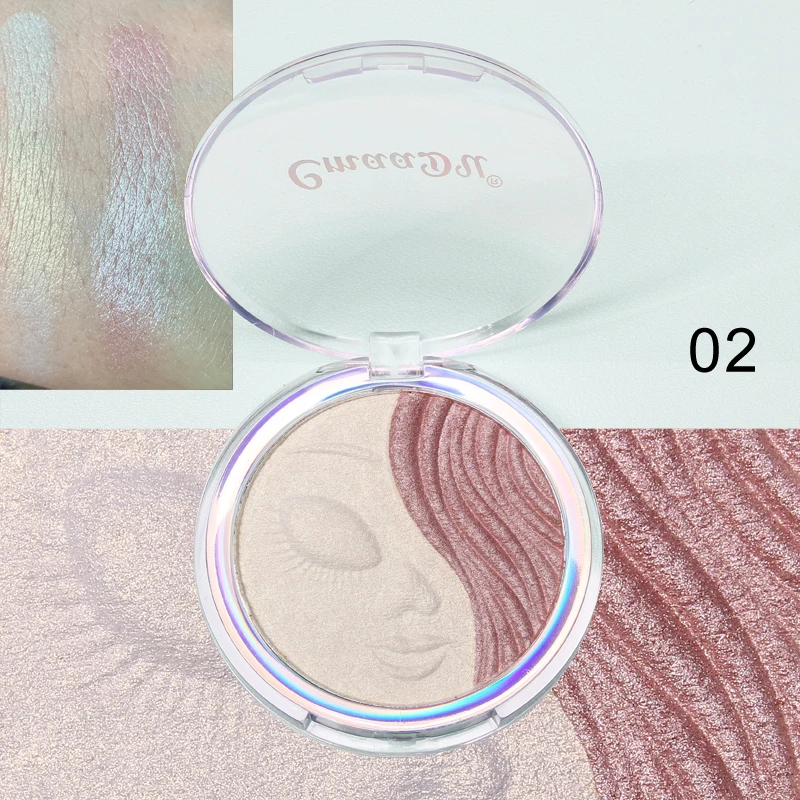 4 цвета Хайлайтер для макияжа улыбка мерцающая пудра хайлайтер палитра базовый