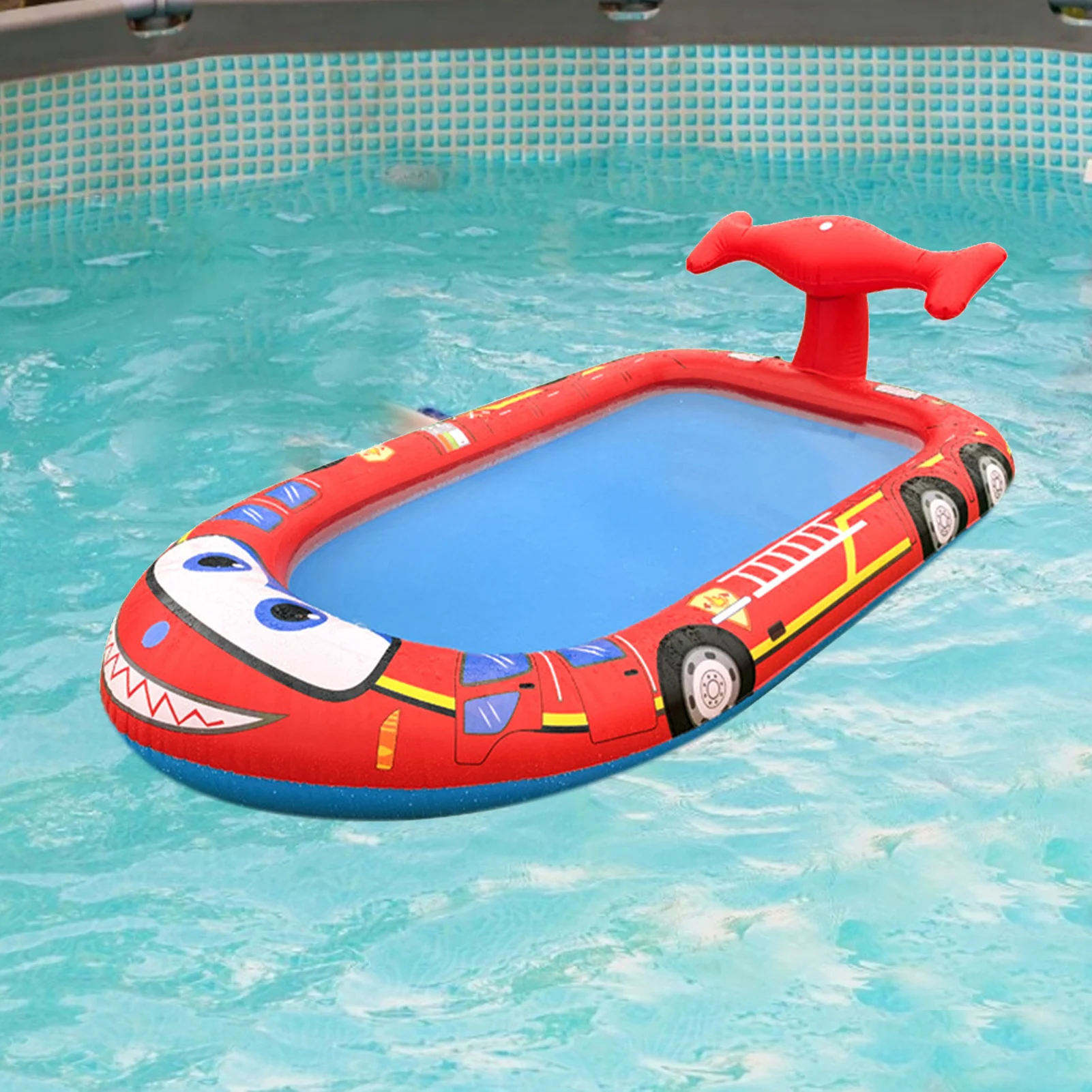 

Rectangular Inflatable Sprinkler Swimming Pool Paddling Pool Bathing Outdoor Summer Swimming Pool For Kids 3 In 1 Family Sized