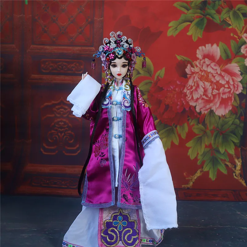 12&quot Vintage Chinese Dolls With Joints Movable Collectible Beijing Opera Yuji Doll Girl Toys Original Design | Игрушки и хобби