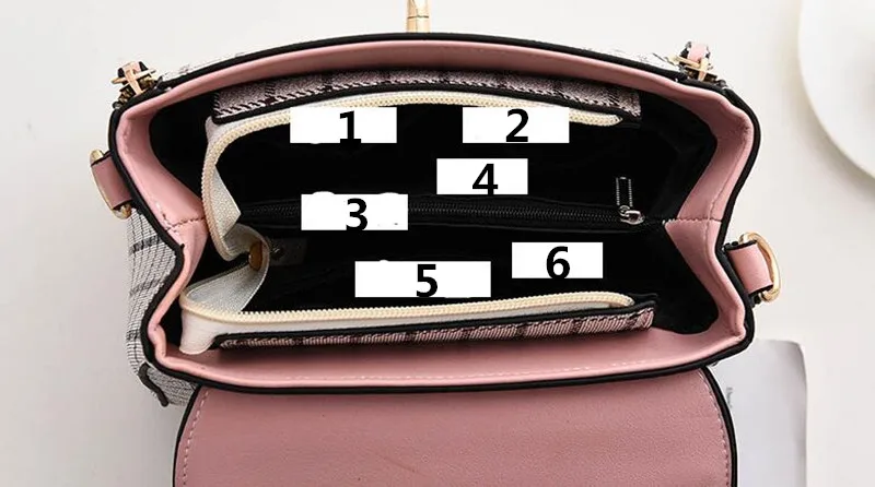 Новая женская сумка с клетчатой диагональной посылка через плечо Маленькая