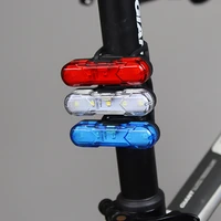 usb rechargeable led bike light waterproof shockproof bicycle seatpost rear tail 360 adjustable angle safety warning light