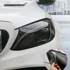 Автомобильные фары для Mercedes Benz A C E GLC GLA CLA GLS GLE Class W177 W205 W213, ТПУ, Дымчатая Черная защитная пленка для фар Mercedes Benz