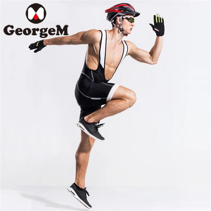 GOMGIRONA велосипедные шорты с силиконовым подкладом Coolmax Pad мужские MTB нагрудник