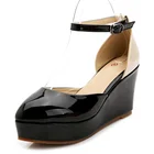 Туфли-лодочки женские из лакированной кожи, на высоком каблуке, с острым носком