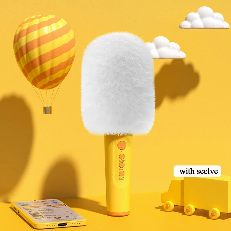 

Bluetooth Karaoke Microphone Professional wireless Handheld Microphone Built-in sound card with sound effects for party singing