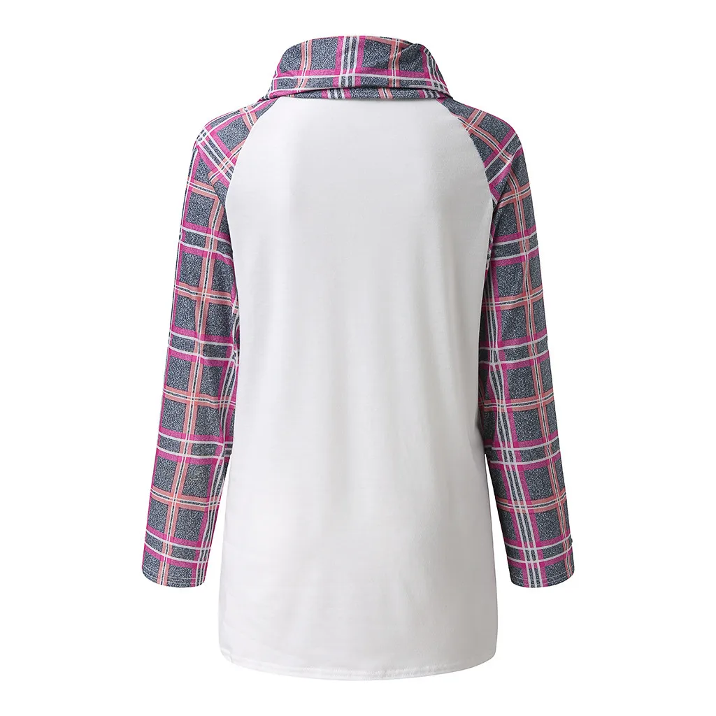 Женский Повседневный клетчатый пуловер с длинным рукавом Рождественские