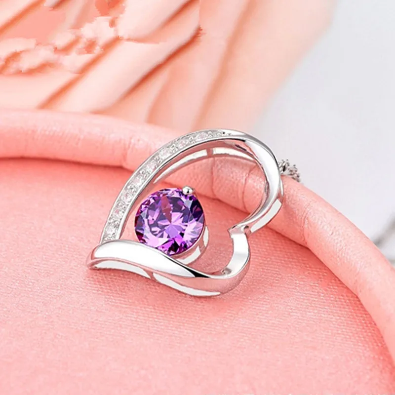 100% Серебро 925 ювелирные изделия ожерелья Циркон любовные кубики Подвески женские