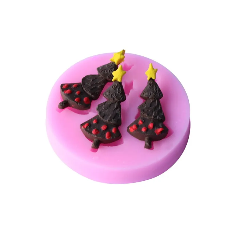 Маленькие силиконовые формы в форме рождественской елки форма для мыла ручной