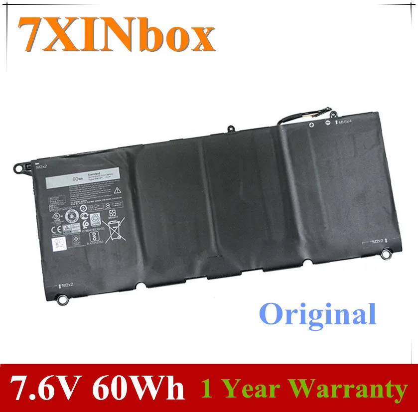 Оригинальный аккумулятор для ноутбука 7XINbox 7 6 В 7890 мАч 60 Вт/ч PW23Y RNP72 TP1GT Dell XPS 13 9360