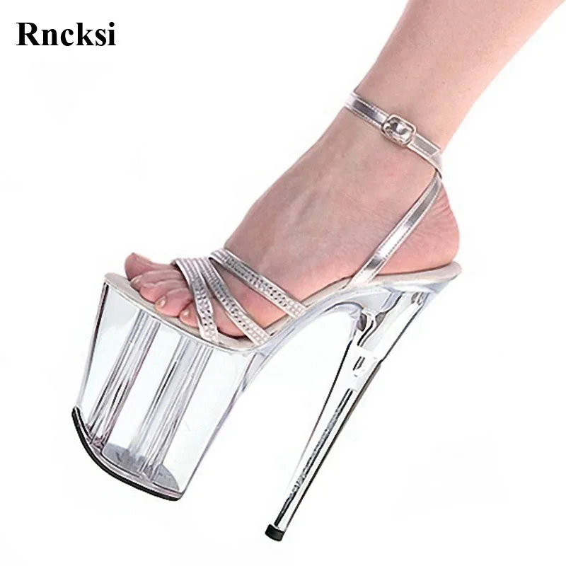 

Rncksi Модные женские сандалии, новинка, 8-дюймовая сексуальная обувь на платформе для ночного клуба, танца на шесте, вечерние туфли на высоком ...