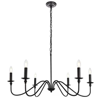modern simple american iron chandelier light personality living room kitchen dining room lamp bedroom study candle lighting