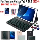 Клавиатура с подсветкой для Samsung Galaxy Tab A, A6, 10,1, 2016, SM-T580, SM-T585, T580, T585, чехол для планшета, беспроводная клавиатура