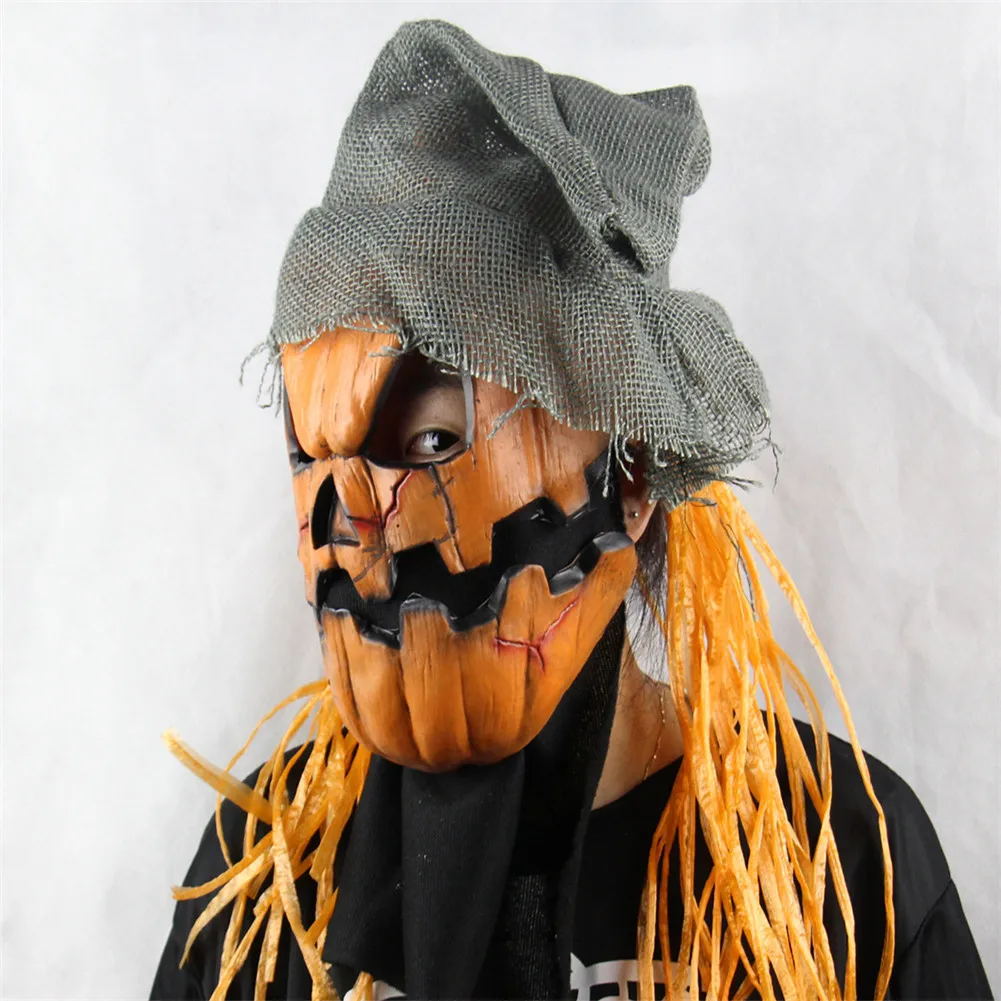 Маска ужаса для Хэллоуина латексная маска чучело реквизит танцев головы