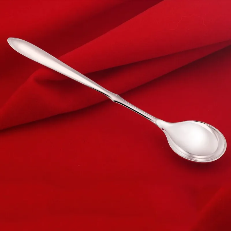 

Silver spoon, 999 sterling silver spoon, silver tableware, coffee spoon, hand-made household silverware 23 grams