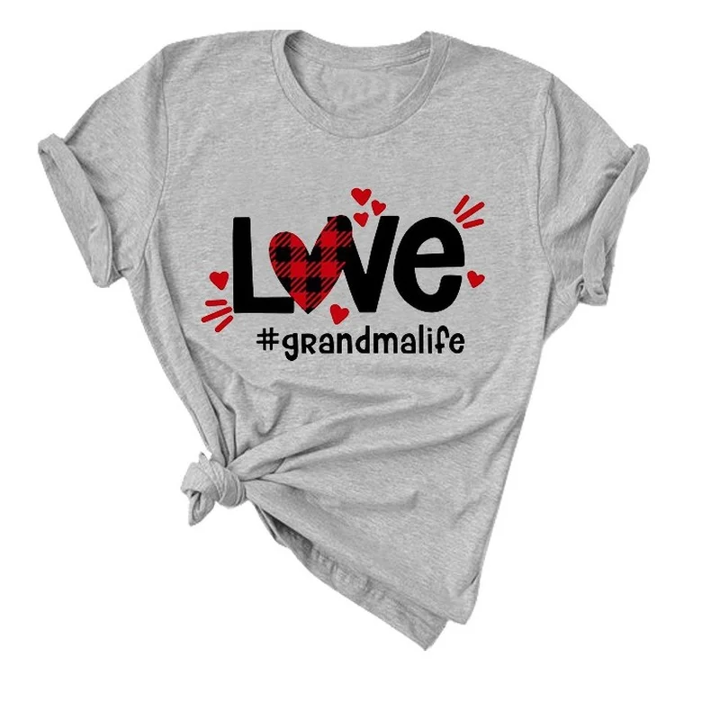 

Grandmalife Letter Print Women T Shirt Short Sleeve O Neck Loose Women Tshirt Ladies Tee Shirt Tops Clothes Camisetas Mujer