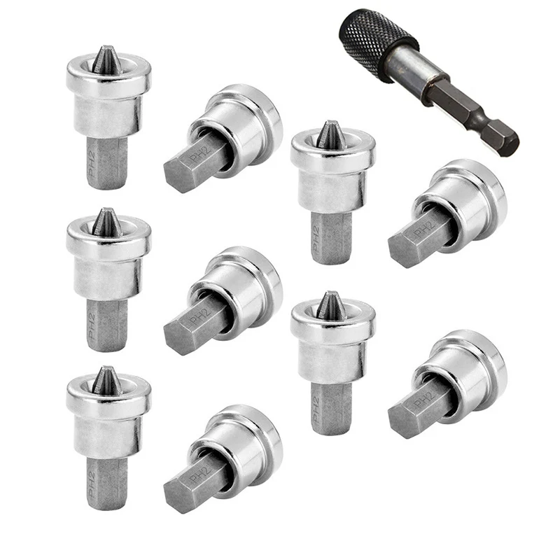 

10pcs 1/4 Inch 25mm Hex Shank Magnetic Screwdriver Drill Bits Holder Accessories