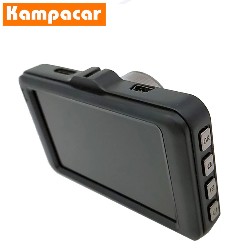 Автомобильный видеорегистратор Kampacar, 3 дюйма, камера s, фронтальная линза, видео рекордер, видеорегистратор, авто регистратор, мини видеорегистратор, видеокамера HD 1080 P, регистратор, камера