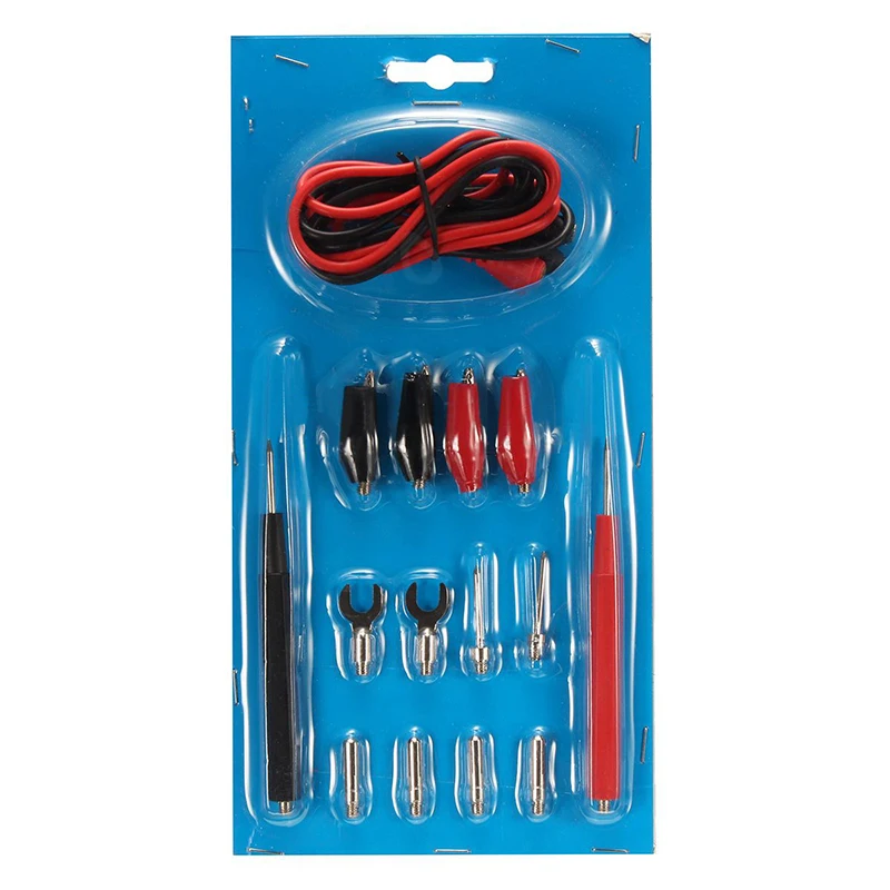 16pcs High Quality Digital Multimeter Banana Plug Probe Test Lead Cable Clips Assortment Kit | Инструменты