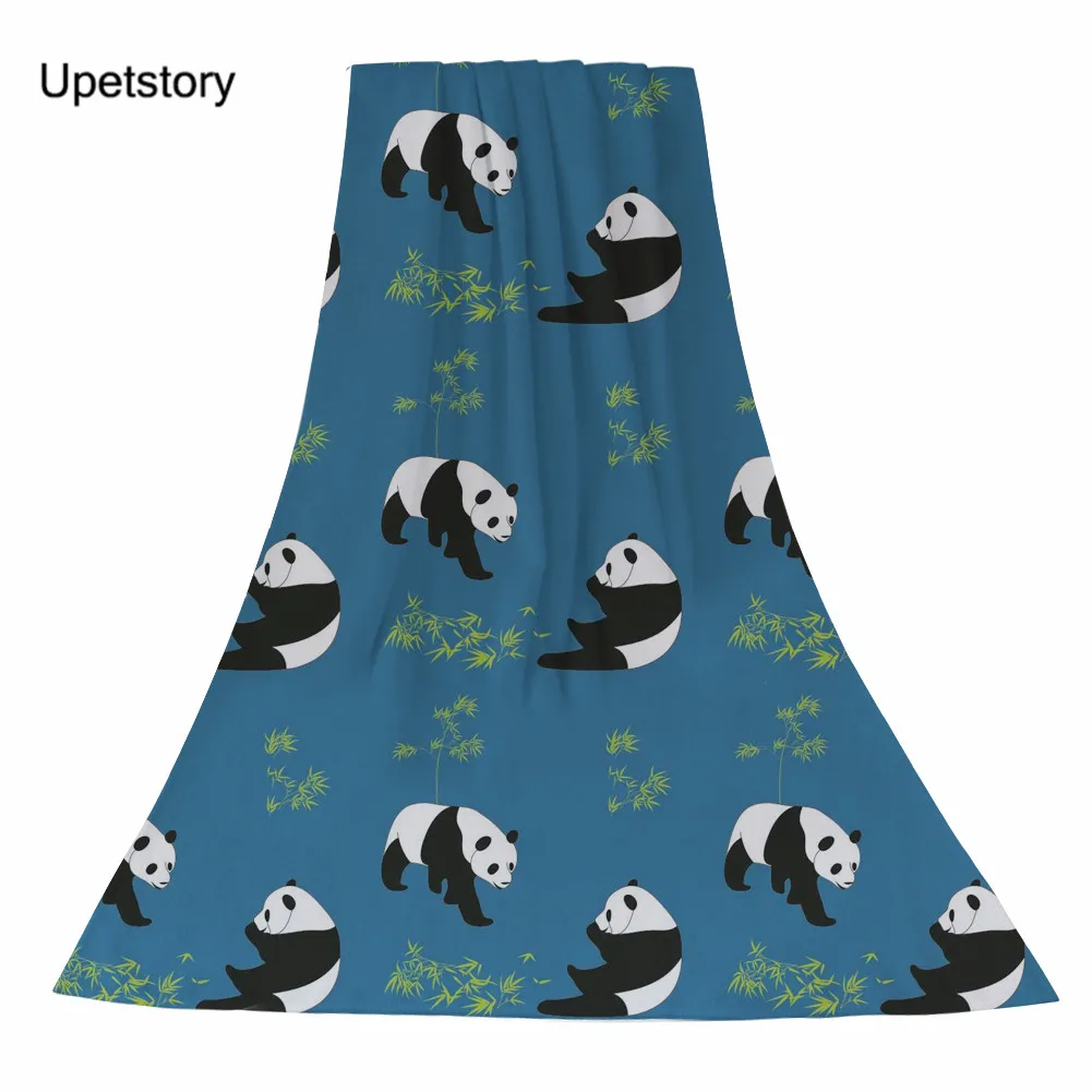 

Прямоугольное пляжное полотенце Upetstory с принтом панды, гобелен с кисточками, коврик для йоги, одеяло Toalla, 150 см, впитывающее мягкое банное пол...