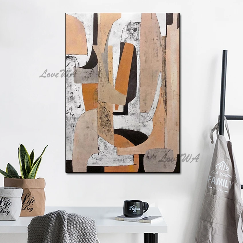 Современная Абстрактная картина с несимметричными узорами Новое поступление