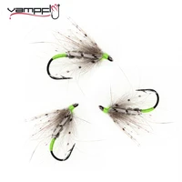 vampfly 8pcs size 12 tenkara nymph wet trout fishing fly green soft hackle trout flies