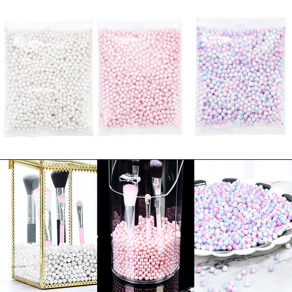 

300g Fillings Pearls Beads Decoration Charms for Makeup Brush Bucket Storage Box Makeup Container Bucket Filling Pearls