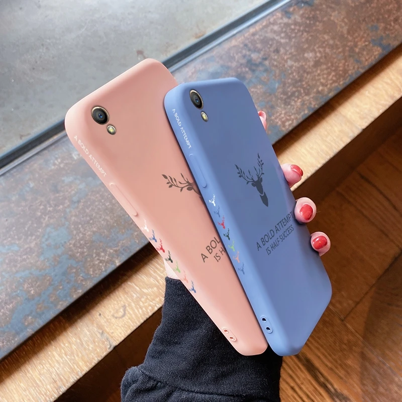 for oppo a37 a57 a39 a74 4g a74 5g realme c11 2020 2021 realme c20 c20a casing with deer head pattern back cover shockproof case free global shipping