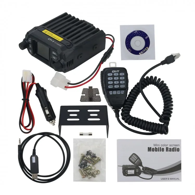 

QYT KT-8900D VHF UHF Car Radio Station 2 Way Dual Band Mobile Walkie Talkie with USB Cable