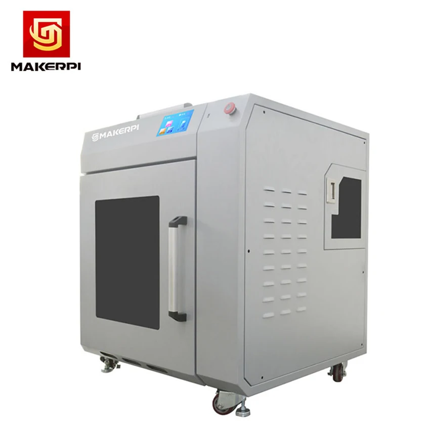 Makerpi S400 Industrial 3d Printer with Constant Temperature Heating System 500℃ Nozzle Support 360 Stainless Steel PEEK Materi