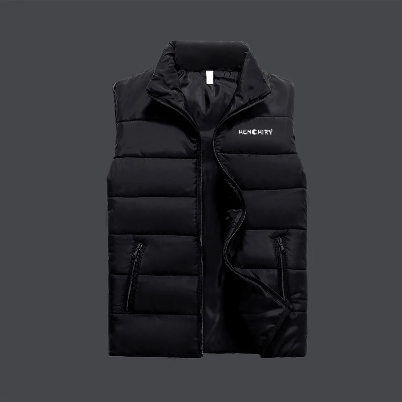 HENCHIRY Winter Men Vest Fashion Man Sleeveless Jacket Warm Plus Size Brand Men's Jackets M-XXXXL |