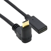 usb c extension cable usb 3 1 type c male to female extension cable 90 degree angle gold plated connector for laptop cellphone