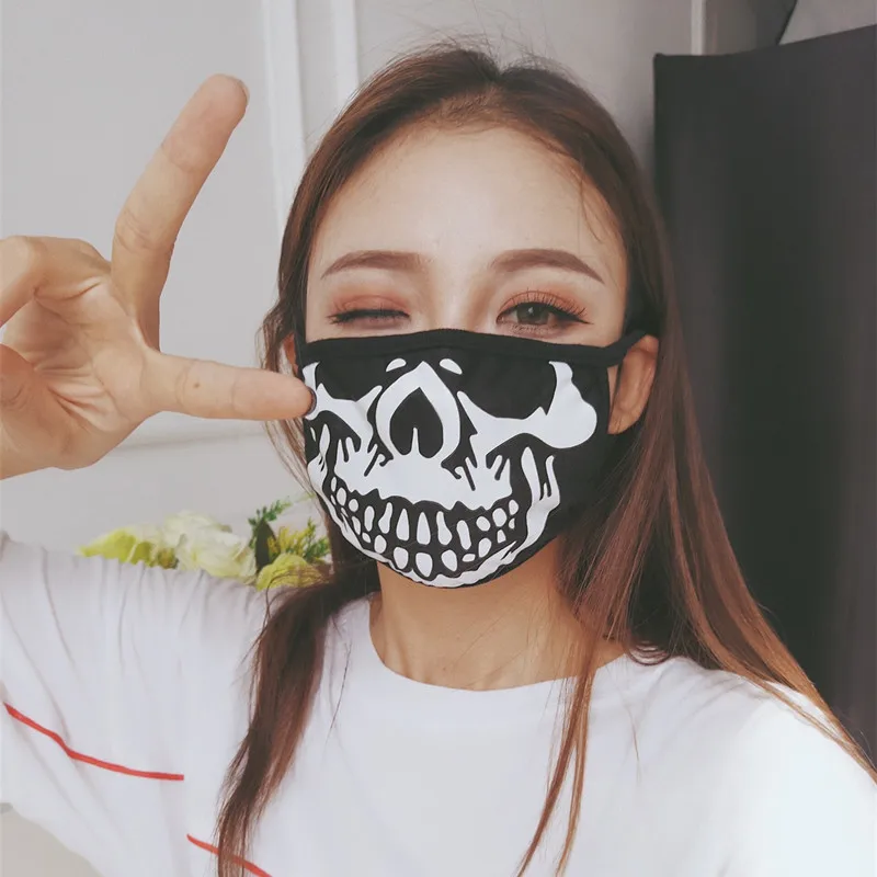 Пылезащитная маска для вечеринки на Хэллоуин модная с черепом женщин и мужчин