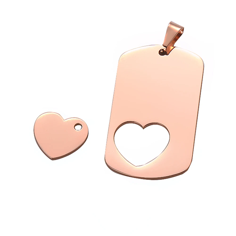 3 шт./лот зеркальная полировка из нержавеющей стали Прямоугольный кулон в форме