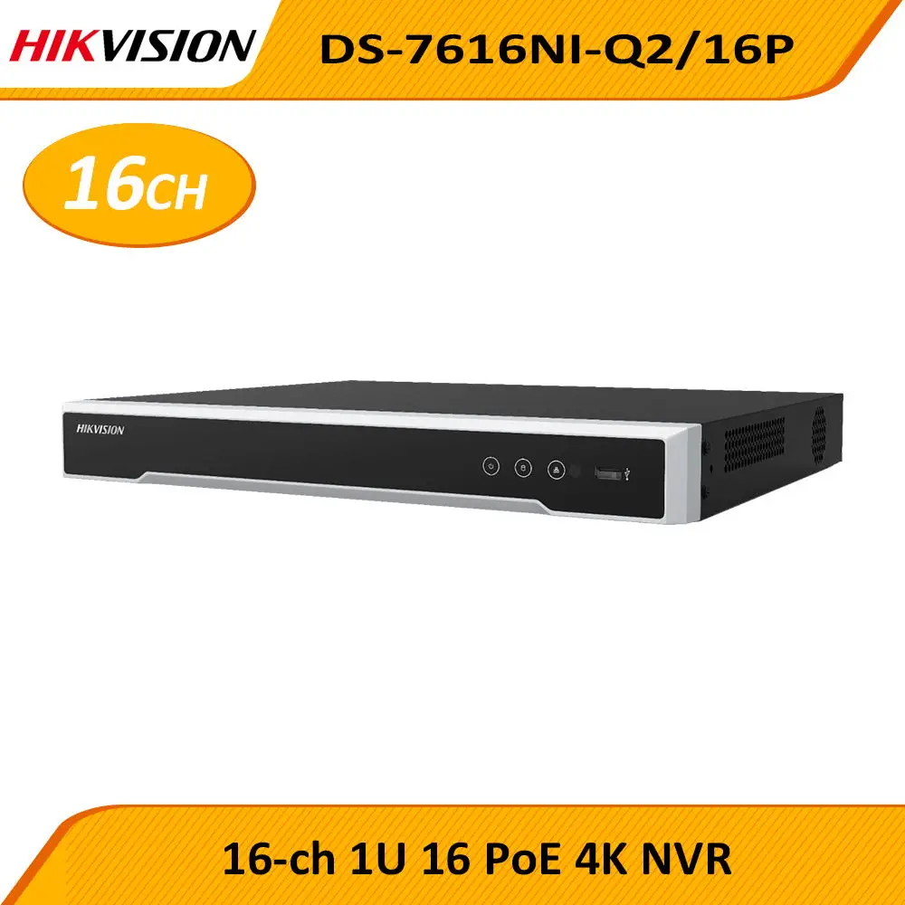 

Hikvision NVR DS-7608NI-Q2/8P DS-7616NI-Q2/16P 8/16CH POE NVR 8MP 4K H.265 + 2 SATA для POE IPC сетевой видеорегистратор