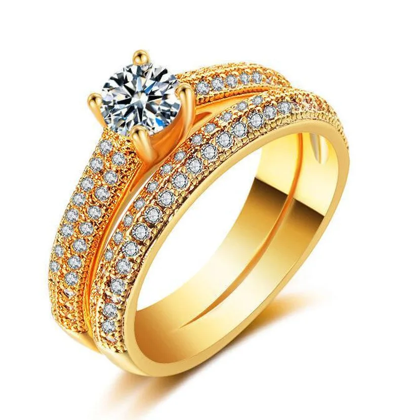 

New fashion zircon couple ring Exquisite accessories rings for women fashion jewelry wedding rings for lover gift