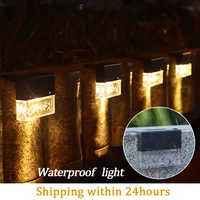 48pcs led solar light outdoor solar lamp waterproof garden light color change fence lamp for yard patio stairs garden decor