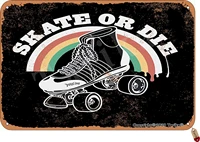 tarika skate or die 20x30 cm vintage look iron decoration poster sign for home inspirational quotes wall decor