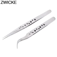 electronics industrial tweezers anti static curved straight tip precision stainless forceps phone repair hand tools sets