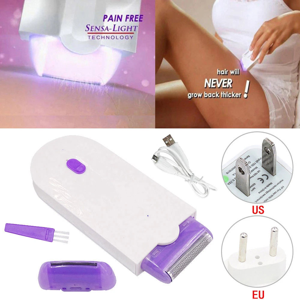 Женский лазерный эпилятор перезаряжаемая машинка для стрижки волос гладкого